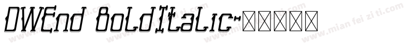 DWEnd BoldItalic字体转换